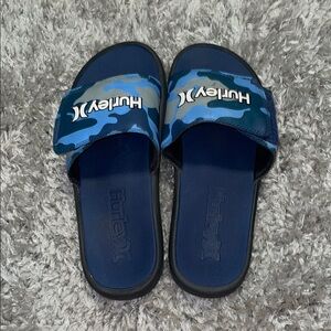 Hurley Blue Slide Sandals Casual Comfort